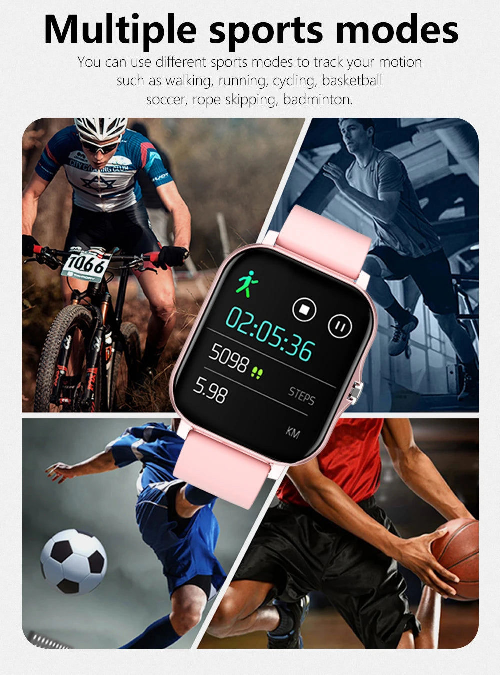 Smart watch 1.83 sports, health measurement, waterproof