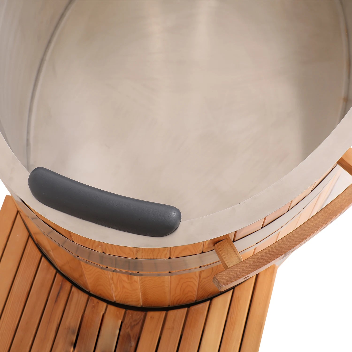 HELIUS Home Cold Plunge Bathtubs Red Cedar Cold Plunge Tub with Water Chiller Cold Plunge Pool