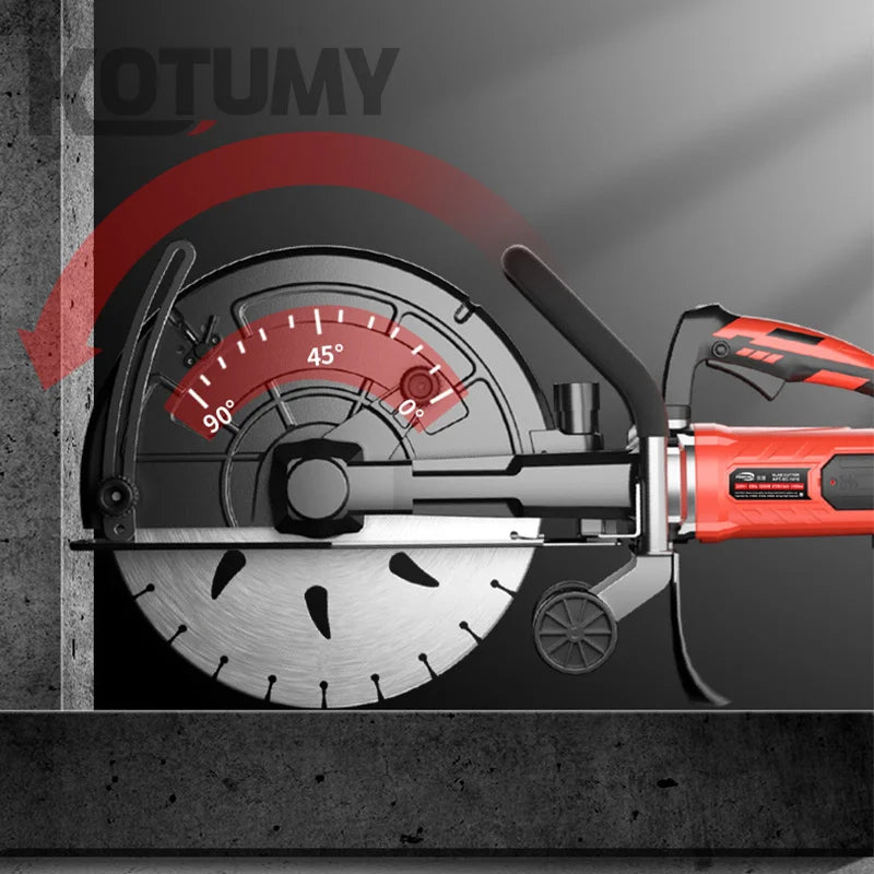 220V Electric Wall Chaser Multi-function Wall Slotting Machine Concrete Stone Road Cutting Machine Multi-angle Circular Saw