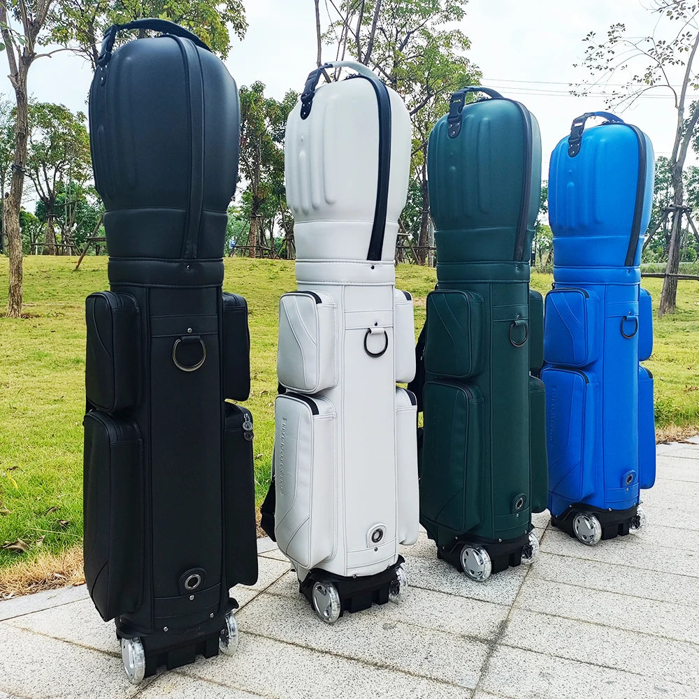 High Quality PU Waterproof Travel Golf Bag with Embroidered Logo