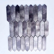 Modern hexagon aluminum mosaic wall tiles long design for kitchen, bathroom, living room, 5 years warranty, interior decoration 
