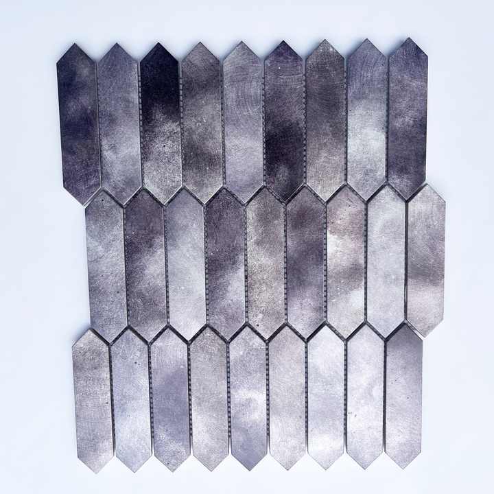 Modern hexagon aluminum mosaic wall tiles long design for kitchen, bathroom, living room, 5 years warranty, interior decoration 