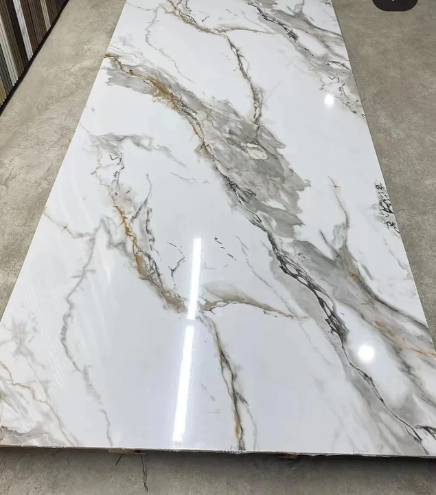 Modern style marble PVC wall panel, waterproof, anti-UV, for living room or hotel