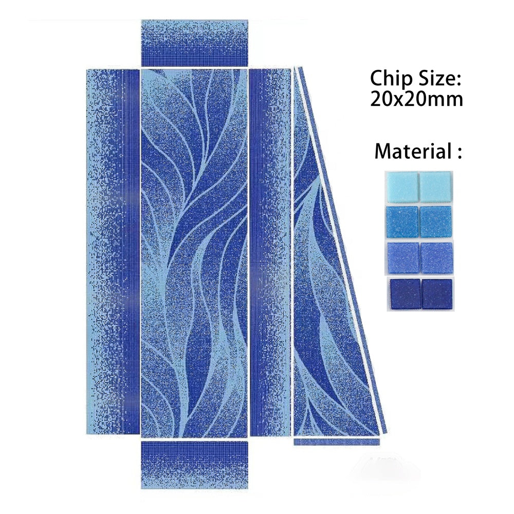 Blue Ocean Dolphin Ceramic Mosaic Custom Pattern 