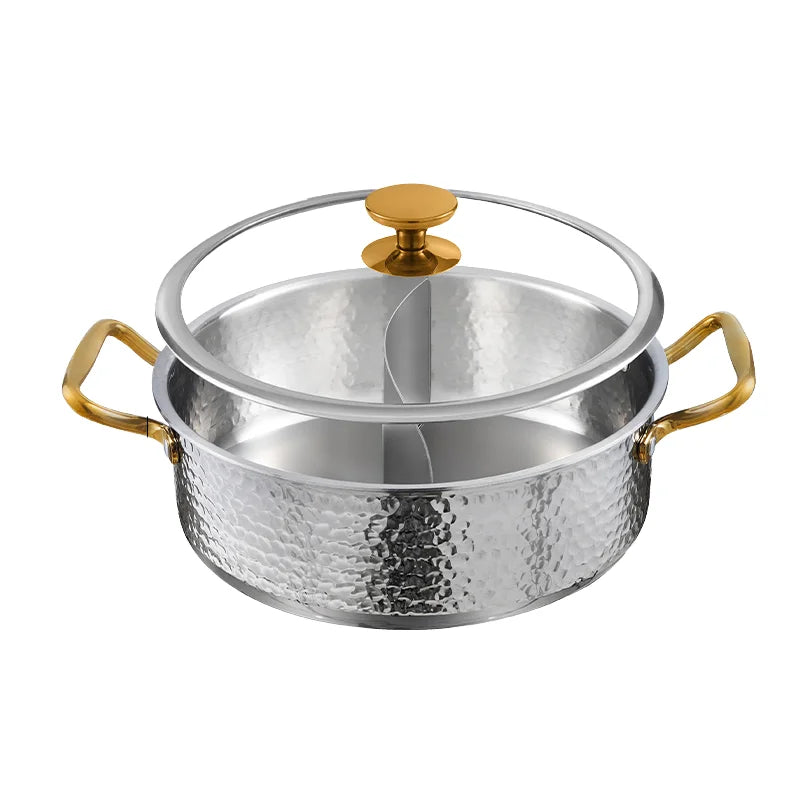 Nồi Lẩu Thép 316 Đa Tầng Hoa Văn Búa Chống Dính