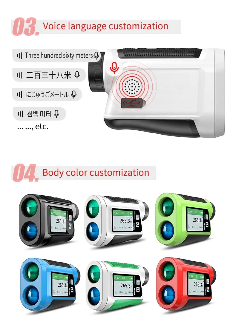 600m Golf Laser Rangefinder with Slope