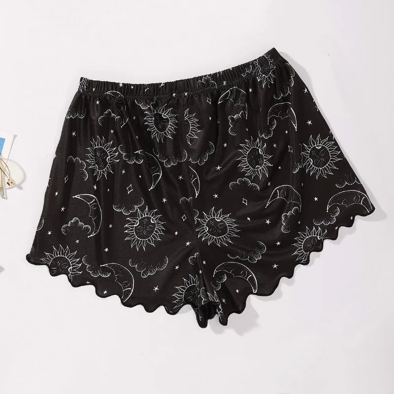 Coldker Summer Printed Cute Women's Pajamas Set