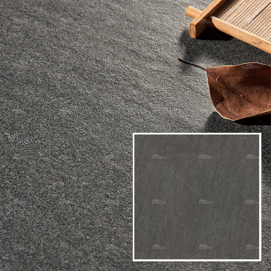 Classical rough surface anti-slip black ceramic floor tiles, factory price in Foshan 