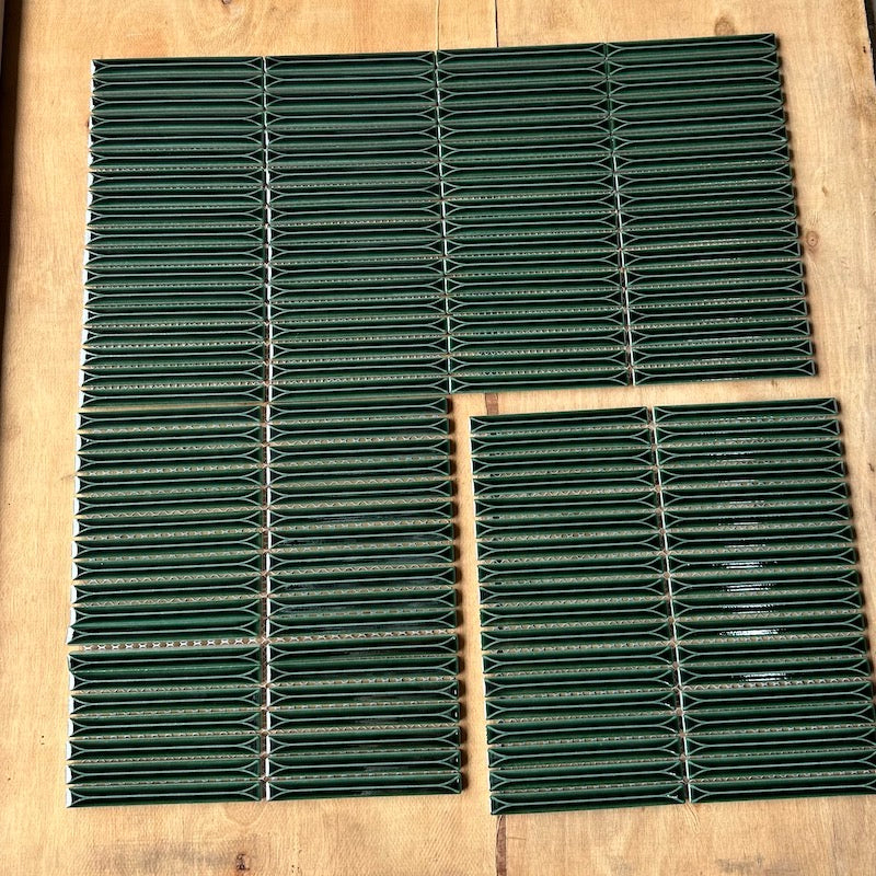 MHT 118 Green Chopstick Mosaic Tile 