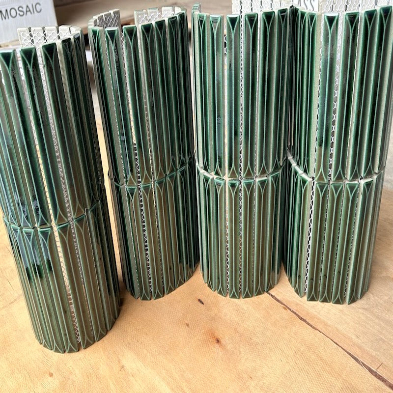 MHT 118 Green Chopstick Mosaic Tile 