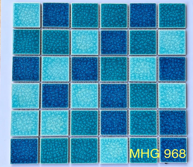 MHG 968 2-Layer Cracked Glaze Ceramic Mosaic Tile 