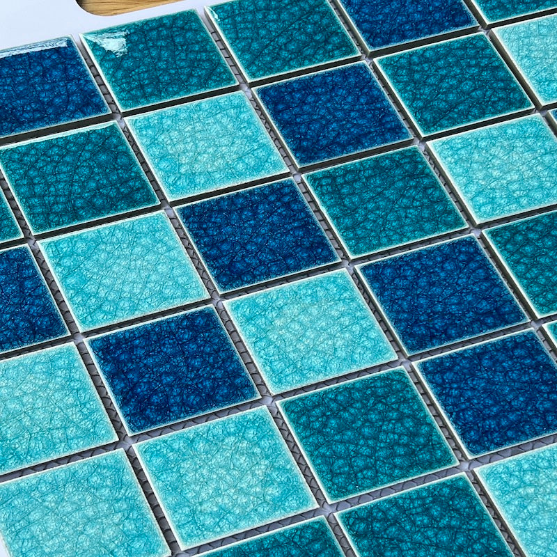 MHG 968 2-Layer Cracked Glaze Ceramic Mosaic Tile 