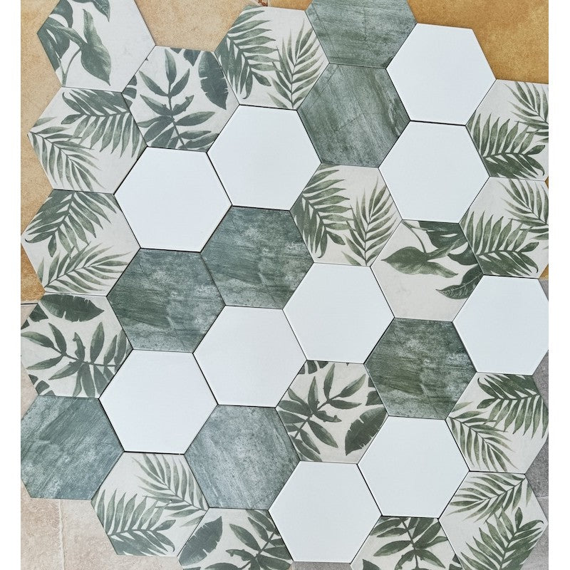 Hexagonal Cement Tile 200x230mm FL 254 