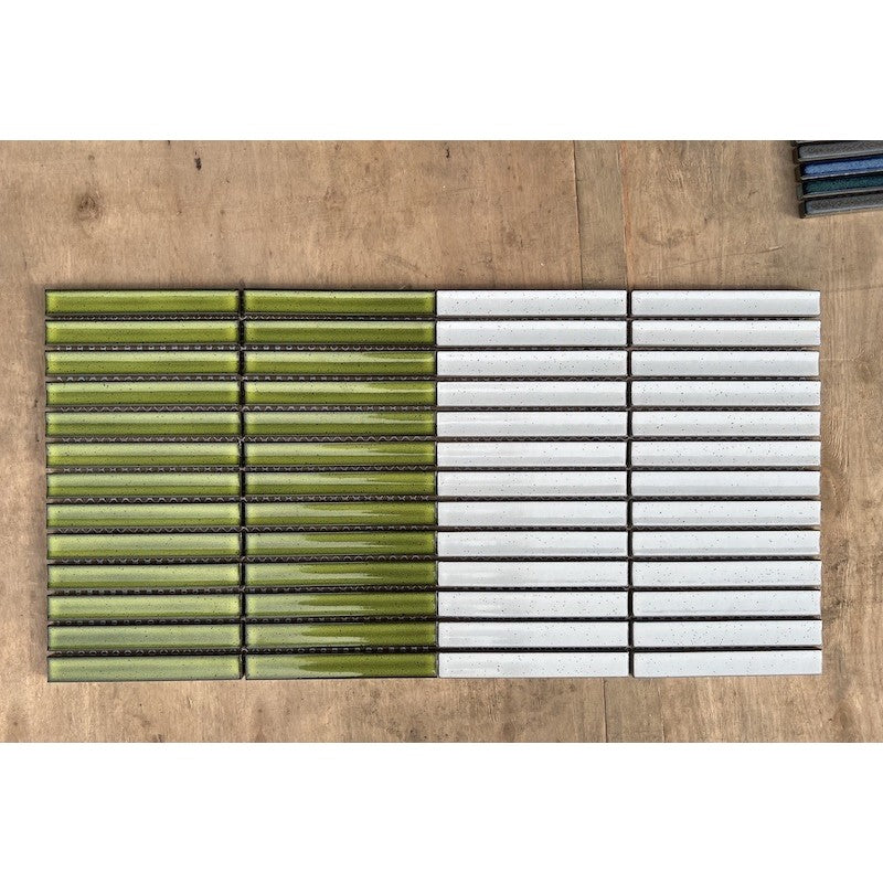 White Chopstick Mosaic Tile 088A 