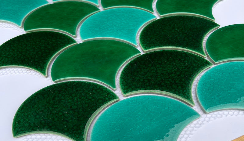 Fish Scale Mosaic Tiles MHF 217 