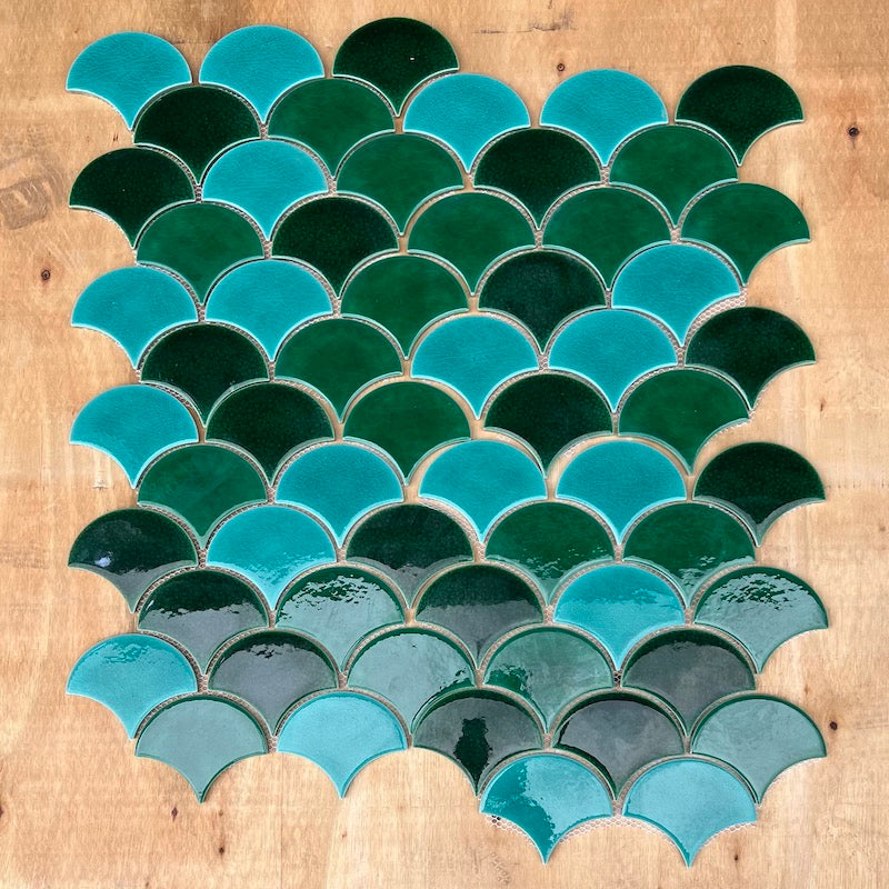Fish Scale Mosaic Tiles MHF 217 