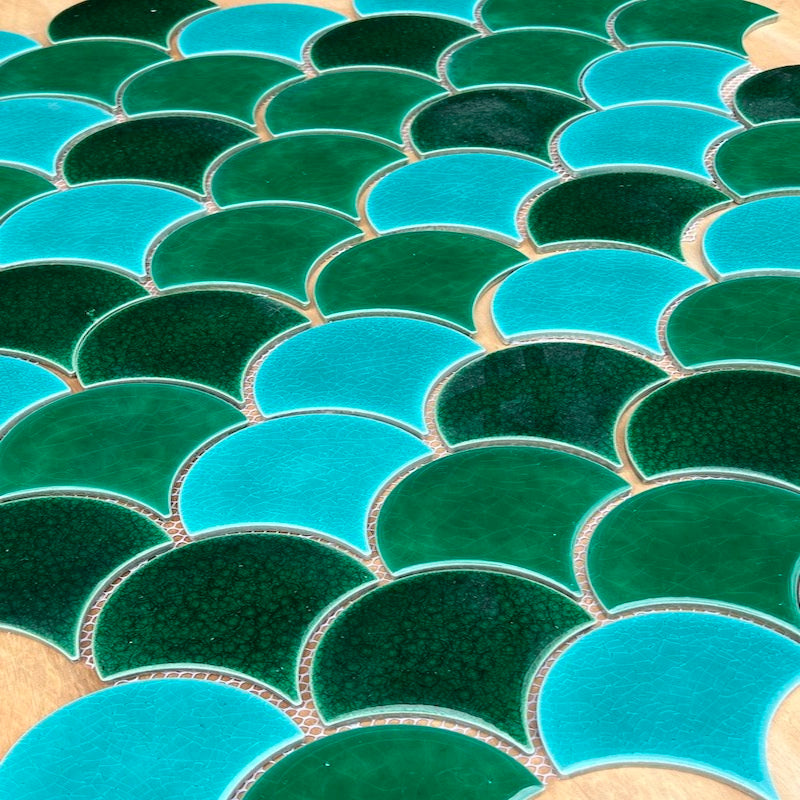 Fish Scale Mosaic Tiles MHF 217 