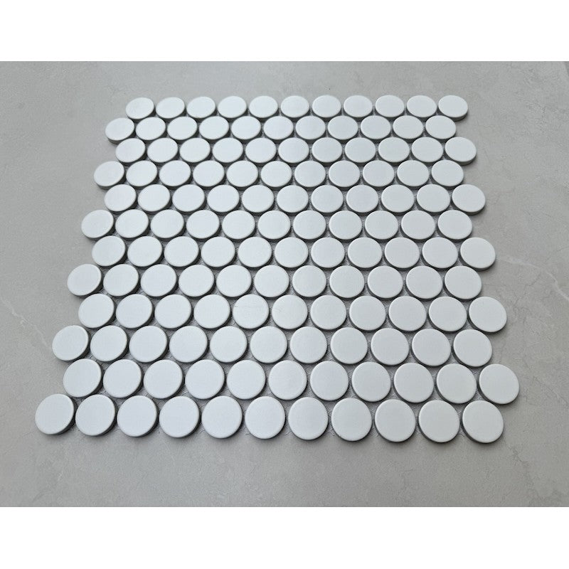 WHITE POLLO DOT MOSAIC TILES CB 269 