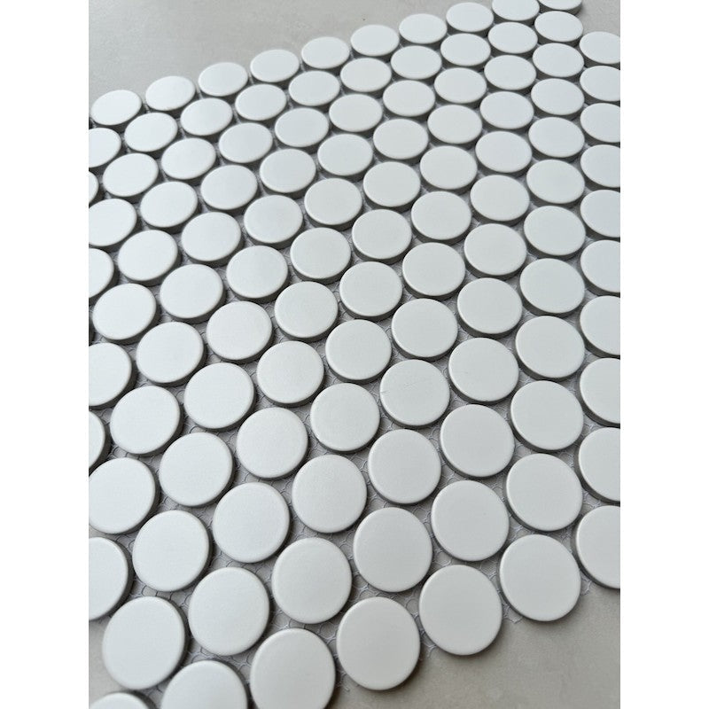 WHITE POLLO DOT MOSAIC TILES CB 269 