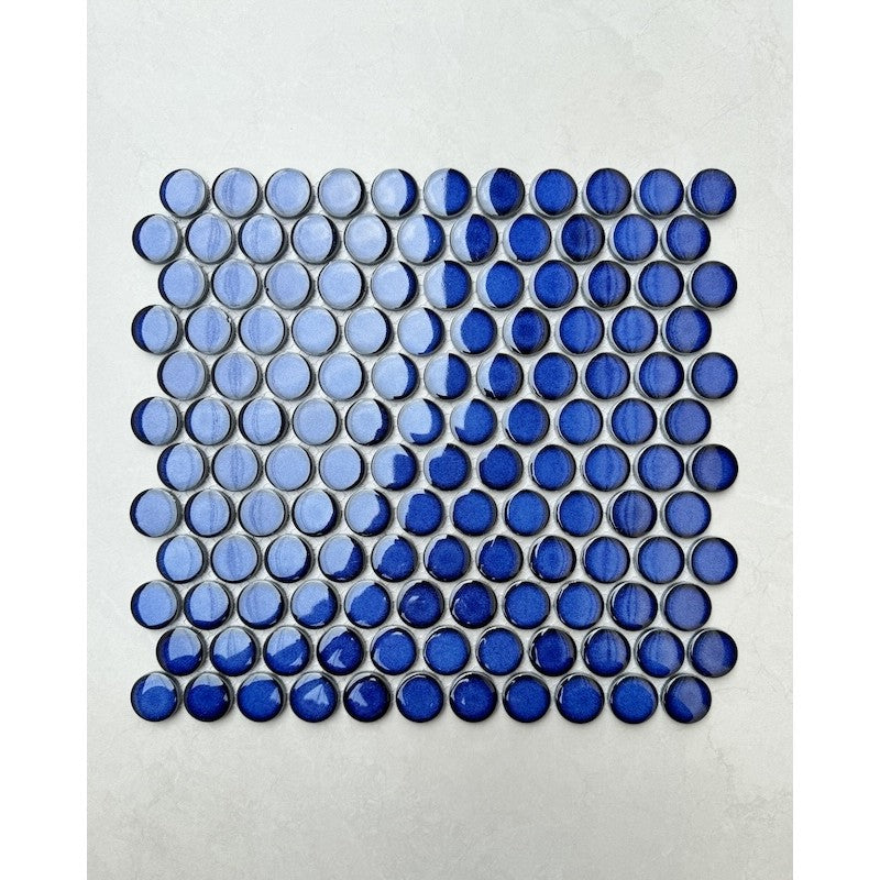 BLUE POLLO DOT MOSAIC TILES CB 128 