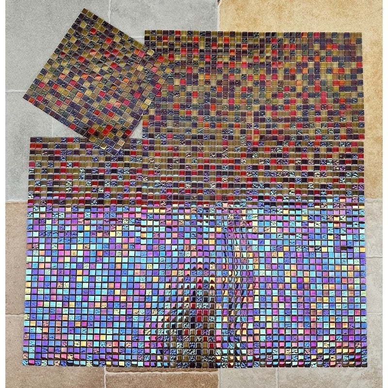 High-class glass mosaic tile MH 1596 