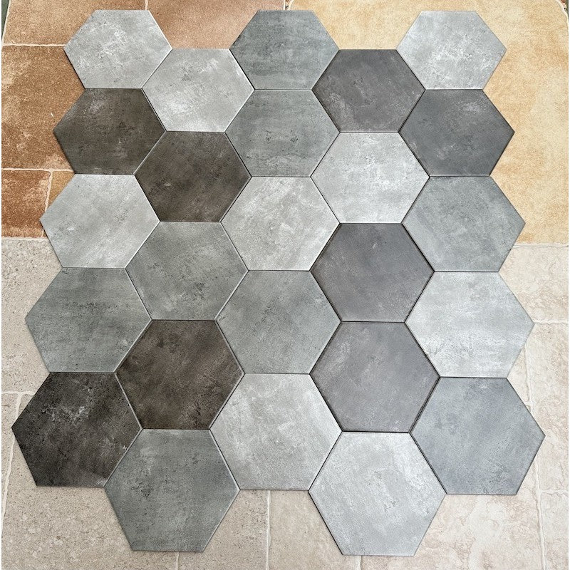 Hexagonal Cement Tile 200x230mm FL 238 