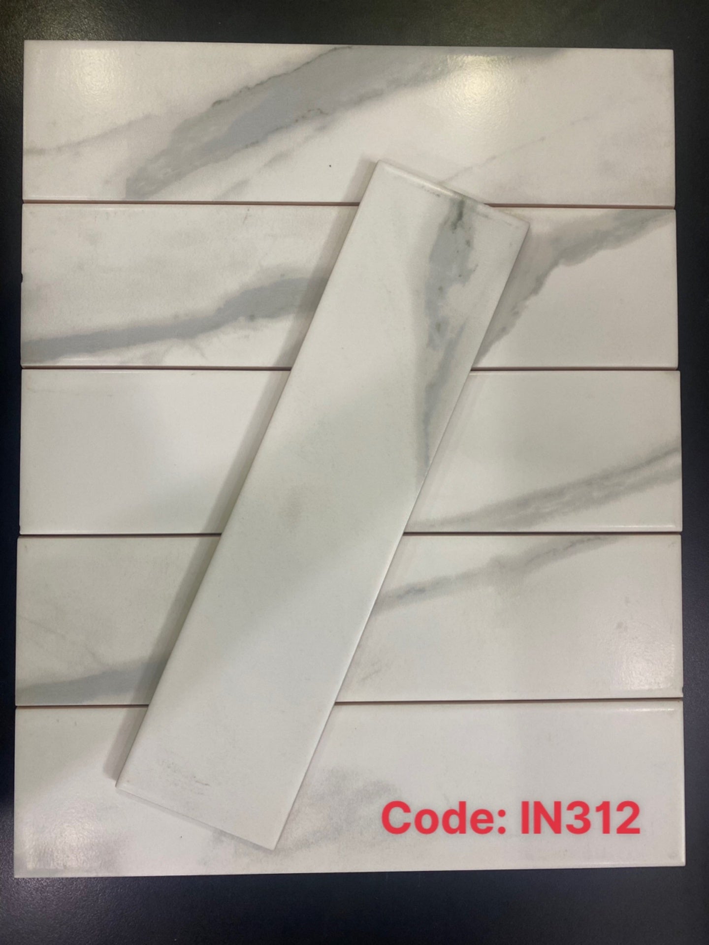 Smoke patterned brick tiles 75x300mm code IN312