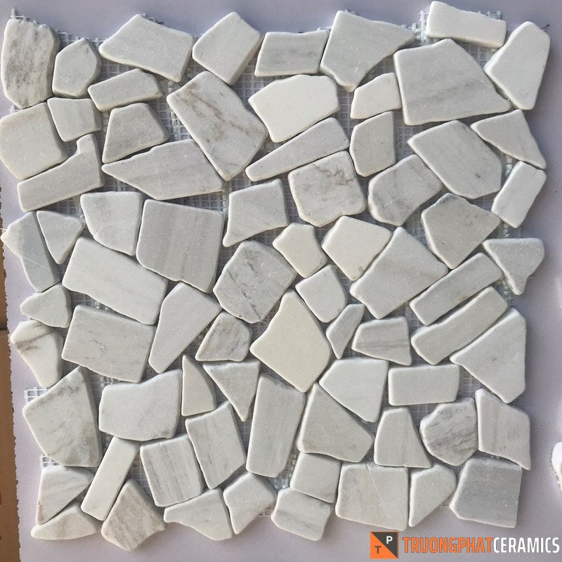 Đá ốp tường mosaic sỏi vỡ rối rung