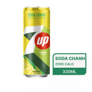 7Up Soda Chanh Không Calo Lon 320ml Sảng Khoái