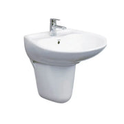 Wall mounted basin with half-leg LHT300CRW
