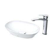 Linear Ceram thin rim countertop sink LT4724MTCMW