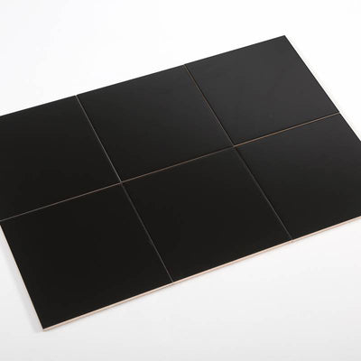 Flat matte black tile 200x200 code M2207Y