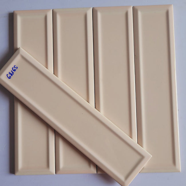 Pink glossy concave tile, size 68x280mm, code [M6816S]