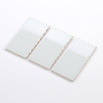 Flat glossy light gray tile 75x150mm NGT_M751502_MDC