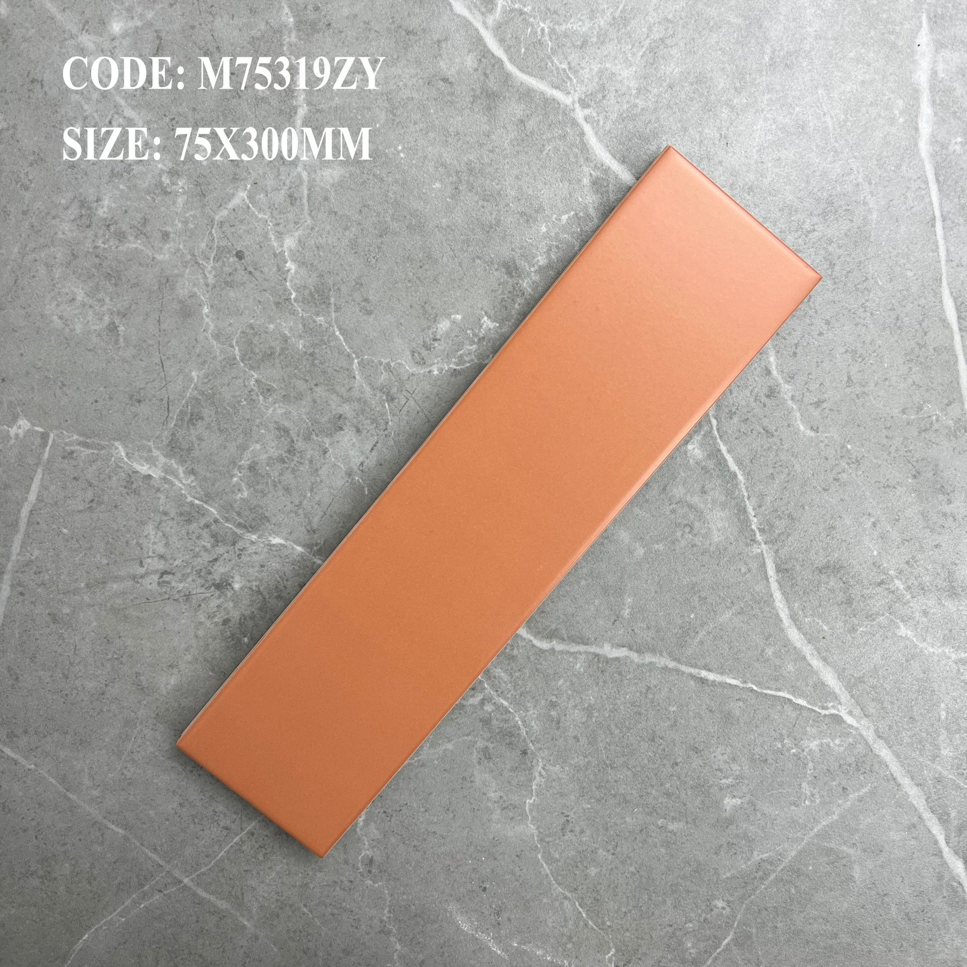 Orange brown matt glazed tile 75*300mm (M75319ZY)