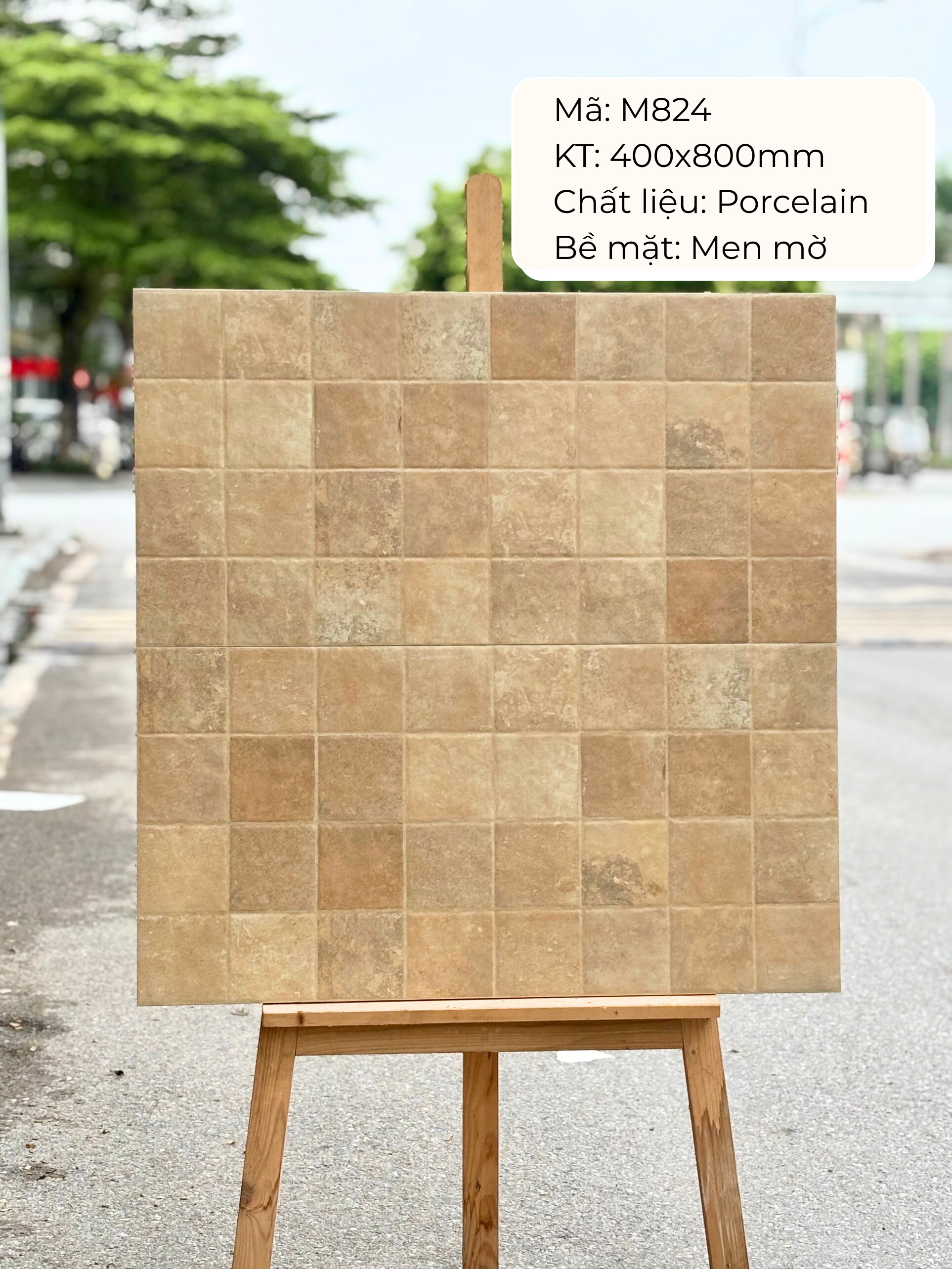 400x800 ceramic tiles code M824 (1 box/ 1.92m2/ 6 pieces/ 36.5kg)
