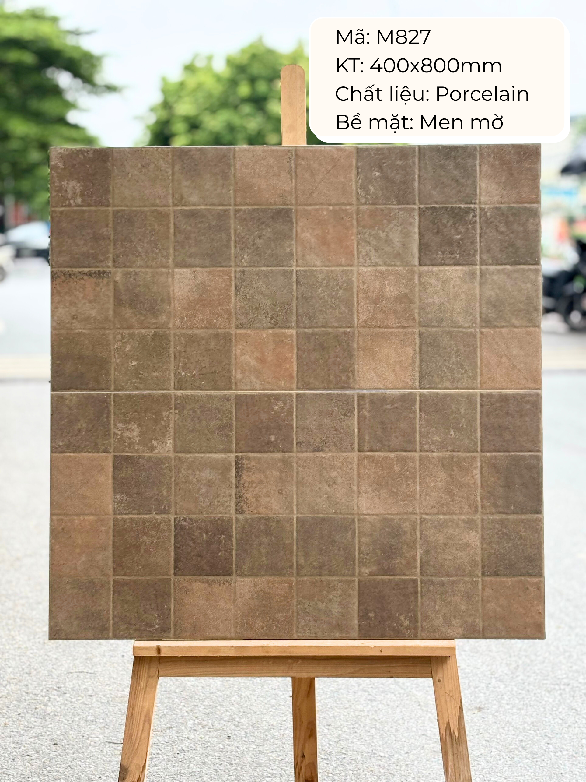 400x800 ceramic tiles code M827 (1 box/ 1.92m2/ 6 pieces/ 36.5kg)