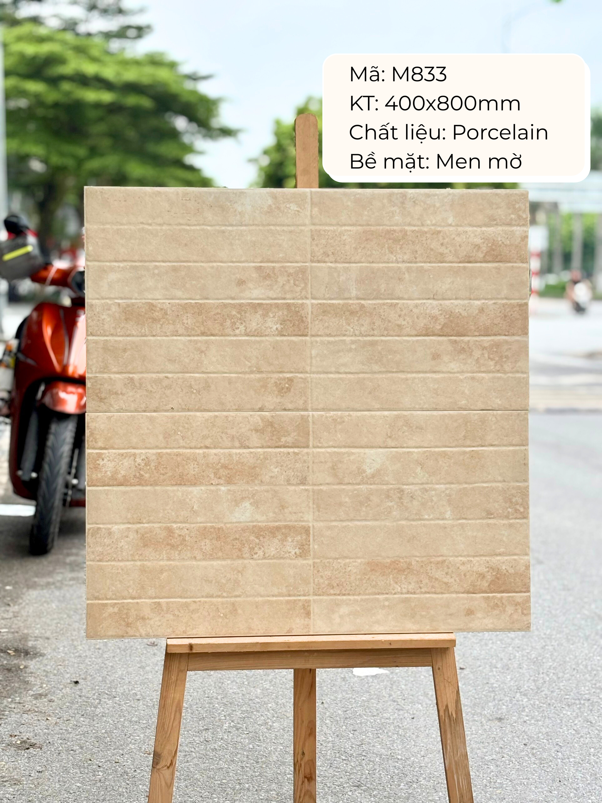 400x800 ceramic tiles code M833 (1 box/ 1.92m2/ 6 pieces/ 36.5kg)