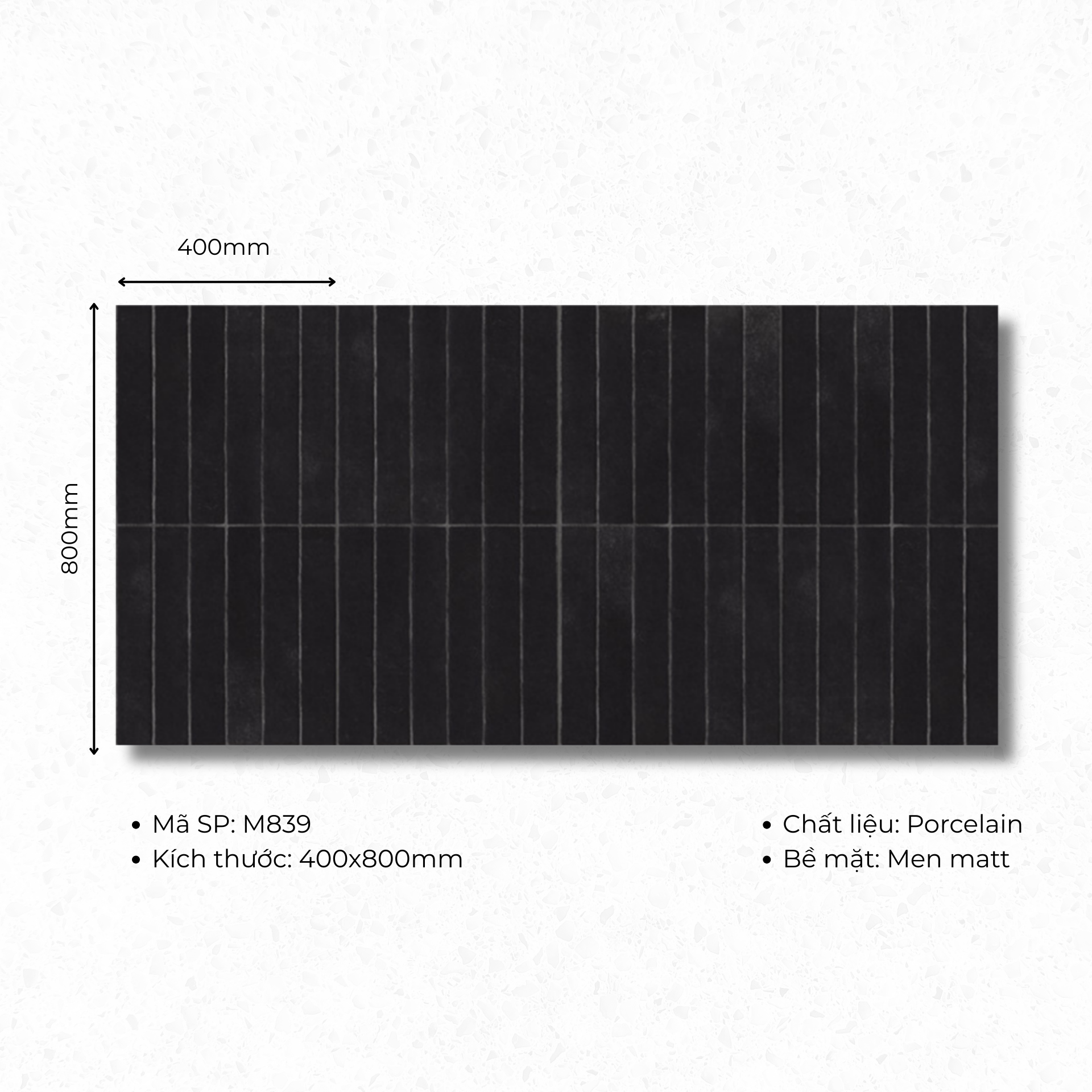 400x800 ceramic tiles code M839 (1 box/ 1.92m2/ 6 pieces/ 36.5kg)