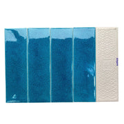 Blue crackle glazed ceramic tile 60x200mm code MBL60204