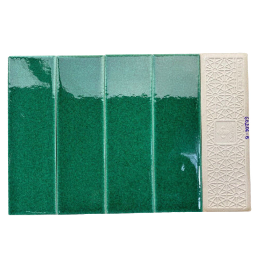 Cracked glaze ceramic tile, size 60x200mm, green 60x200mm MBL60206-B (1h/1m/83v)