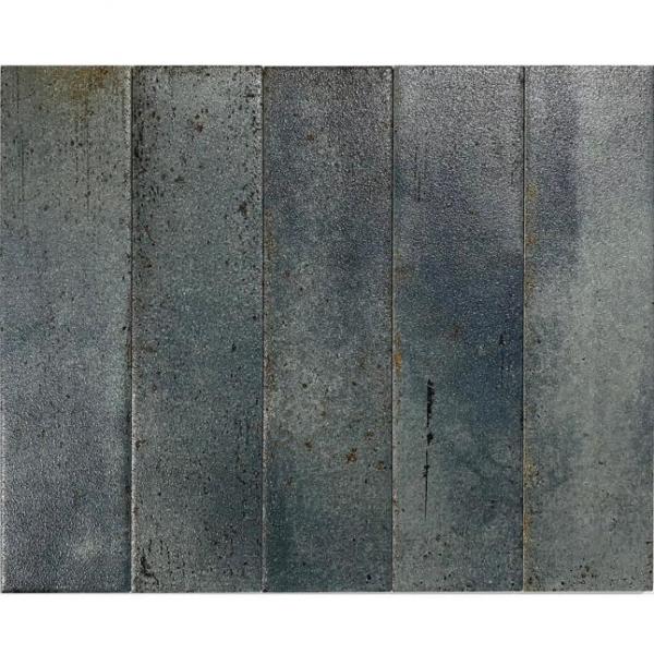 Flat metallic matte porcelain tile, size 75x300, code MD7536G18-SG