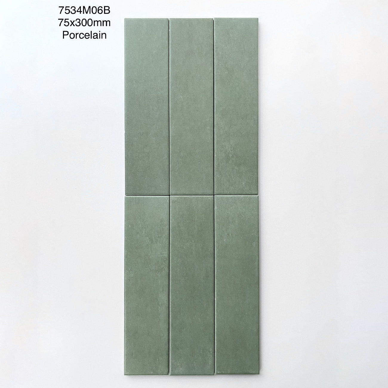 Chinese tile, Matte orange, size 75x300 mm, MD7534M06B, Porcelain (1 box/ 44 tiles/ 0.99m2)
