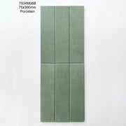 Chinese tile, Matte orange, size 75x300 mm, MD7534M06B, Porcelain (1 box/ 44 tiles/ 0.99m2)