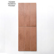 Chinese tile, Matte orange, size 75x300 mm, MD7534M23, Porcelain (1 box/ 44 tiles/ 0.99m2)