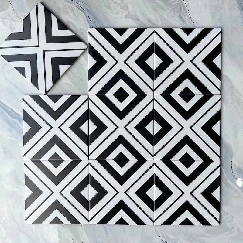 200x200mm MHB 128 Cement Tiles 