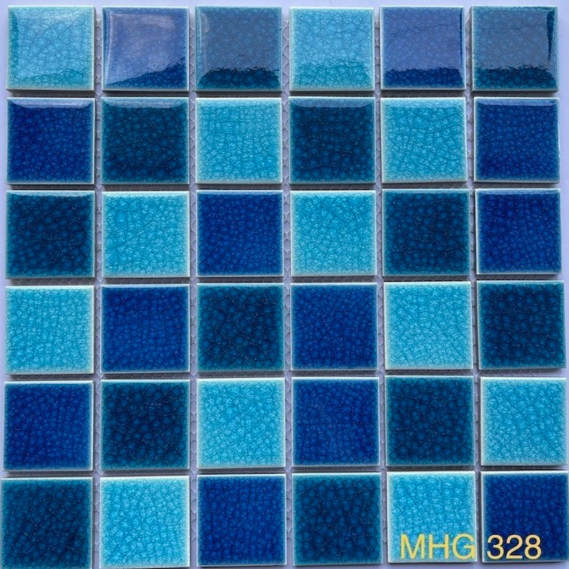 MHG 328 2-Layer Cracked Glaze Ceramic Mosaic Tile 