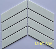 White Herringbone Mosaic Tiles 