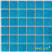 Light Blue 2-Layer Cracked Ceramic Mosaic Tile 