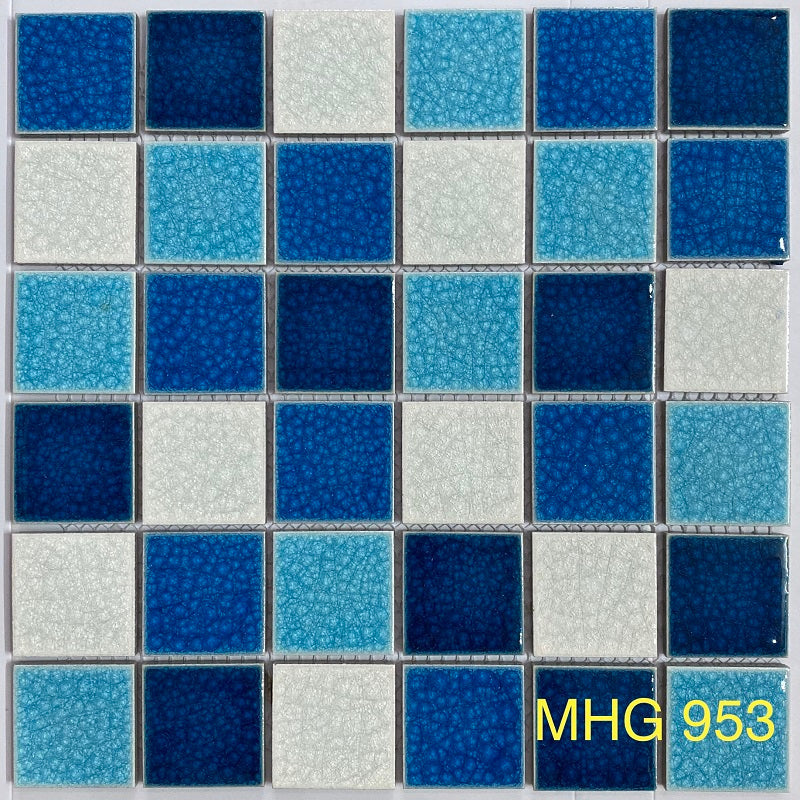 MHG 953 2-Layer Cracked Glaze Ceramic Mosaic Tile 